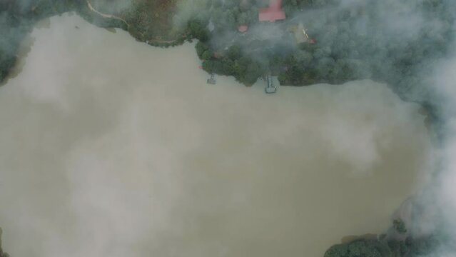 Aerial view of Karagol Lake in Artvin. 4K Footage in Turkey