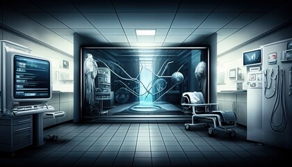 Medicine healthcare background, public health med illustration. Generative AI