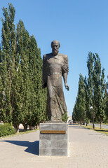 Russia, Omsk. Monument to F. M. Dostoevsky. Monument, sculpture