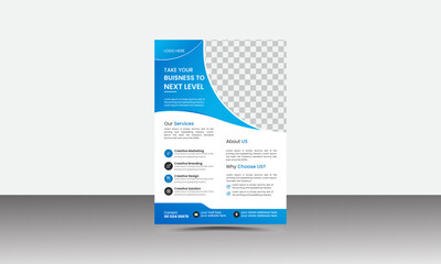 Corporate business cover & Business Flyer template design cover and back page a4 flyer design template for print