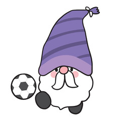 Cartoon cute edcation gnome vector.