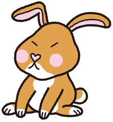 座るうさぎ