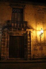 Fototapeta na wymiar Night at Plaza de la Catedral in Havana, Cuba Caribbean
