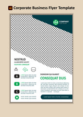 Corporate Business Flyer Template, A4 Size with Bleed Vector design