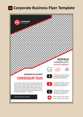 Corporate Business Flyer Template, A4 Size with Bleed Vector design