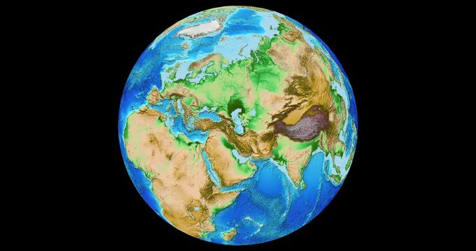 The globe rotates on its axis, depicting the Earth's natural features such as continents, oceans, and mountains. As it spins, it gives a sense of the Earth's movement and helps us visualize the planet