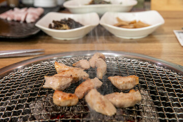 South Korea food raw Pork Neck meat