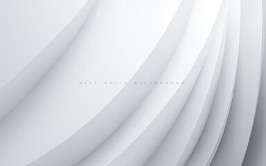 White abstract background. Dynamic shape dimension layers.