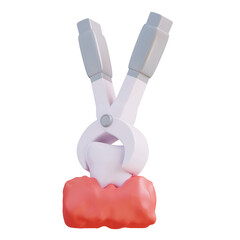 3d illustration of tooth extraction tank tool