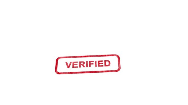 Stamp seal verified text animation