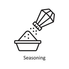 Seasoning Vector Outline Icon Design illustration. Grocery Symbol on White background EPS 10 File