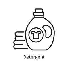 Detergent Vector Outline Icon Design illustration. Grocery Symbol on White background EPS 10 File