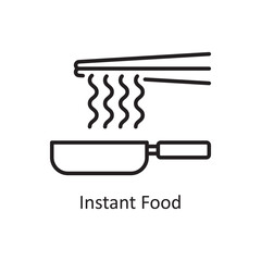 Obraz premium Instant Food Vector Outline Icon Design illustration. Grocery Symbol on White background EPS 10 File