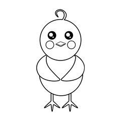 Coloring cute chicken