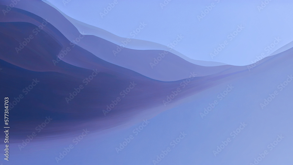 Canvas Prints Abstract Layer Wavy Movement On Blue Background.