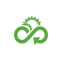 circular economy icons on white background	