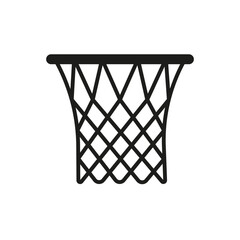 Basketball hoop with net icon. Sport game with goal. Basketball ring. Vector sign - obrazy, fototapety, plakaty