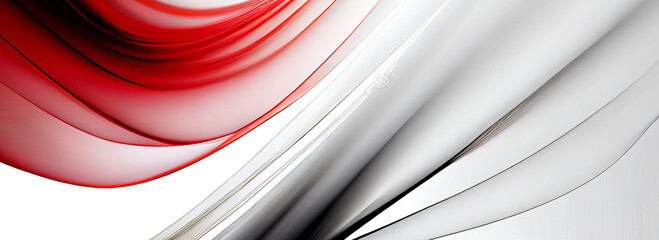 Abstract Red And Gray Smooth Waves Motion Background.