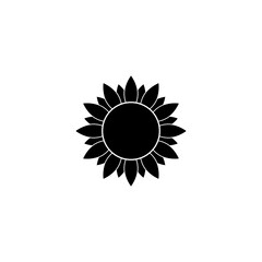 Sunflower icon logo isolated on white background