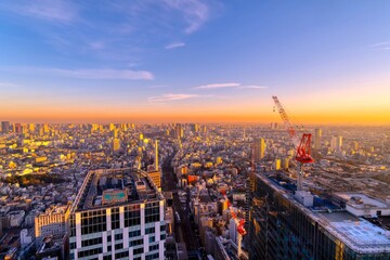 Obraz premium 東京 大都会の夕景 
