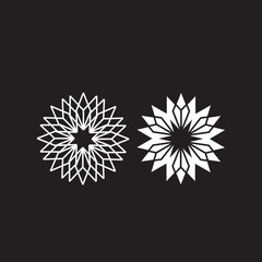 mandala flower logo template design vector image