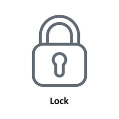 Lock Vector  Outline Icons. Simple stock illustration stock