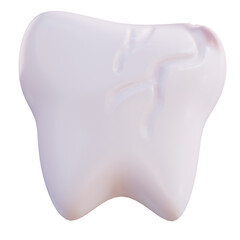  3d illustration of cavities teeth