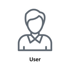 User Vector  Outline Icons. Simple stock illustration stock