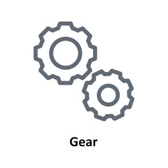 Gear Vector  Outline Icons. Simple stock illustration stock