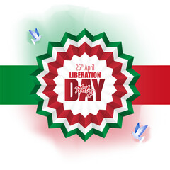 Vector illustration for happy Liberation day Italy