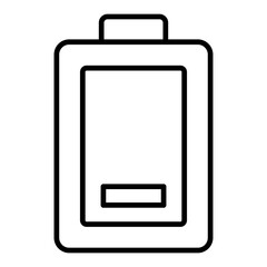 Battery Low Line Icon