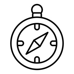 Compass Line Icon