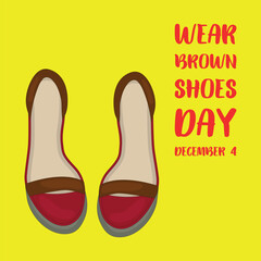 Wear Brown Shoes Day. Design suitable for greeting card poster and banner