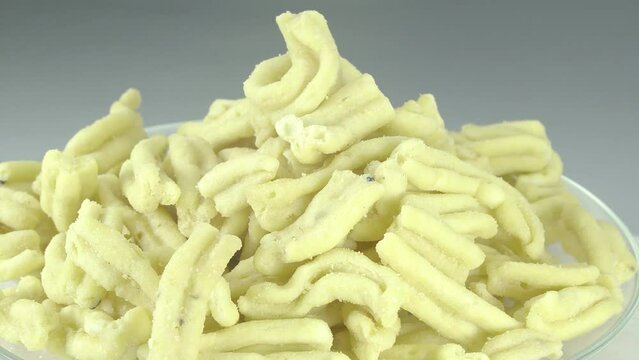 Nimco, Closeup Shot of Nimko Snacks, Indian or Pakistani Traditional Refreshment for Tea Time or Evening Brunch.