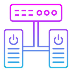 Server Line Gradient Icon