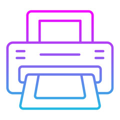 Printer Line Gradient Icon