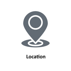 Location Vector  Solid Icons. Simple stock illustration stock