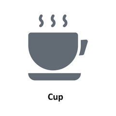Cup  Vector  Solid Icons. Simple stock illustration stock