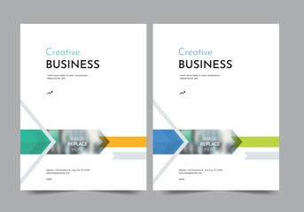 Brochure or template, annual report cover design background