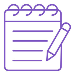 Notepad Multicolor Line Icon