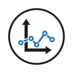 Business growth graph icon