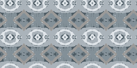 Ethnic style carpet texture. Seamless textile ornament. Gray seamless pattern. Vector seamless pattern