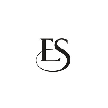 Letter ES logo or icon design