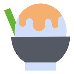 bingsu korea food icon