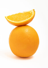 Orange isolated on white background.