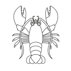 lobster line icon vector symbol sign icon