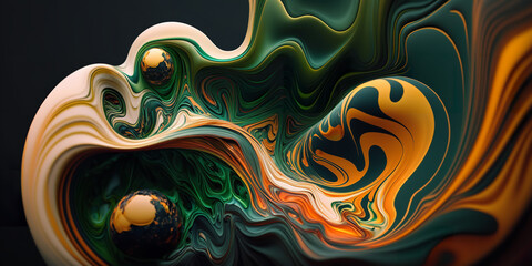 Fluid marbre art