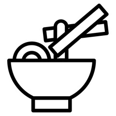 ramyeon korea food icon