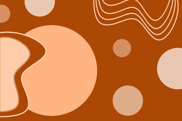 Colorful geometric wave circle background. orange elements with fluid lines. Dynamic shapes composition. Eps vector