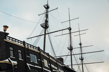 vintage ship mast sailing voyage boat trip